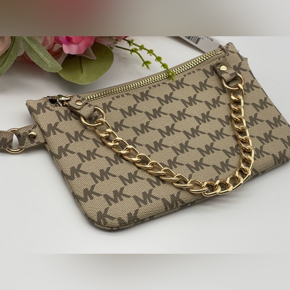 Michael Kors Signature Logo Pull Chain Belt Bag - Picture 7 of 13